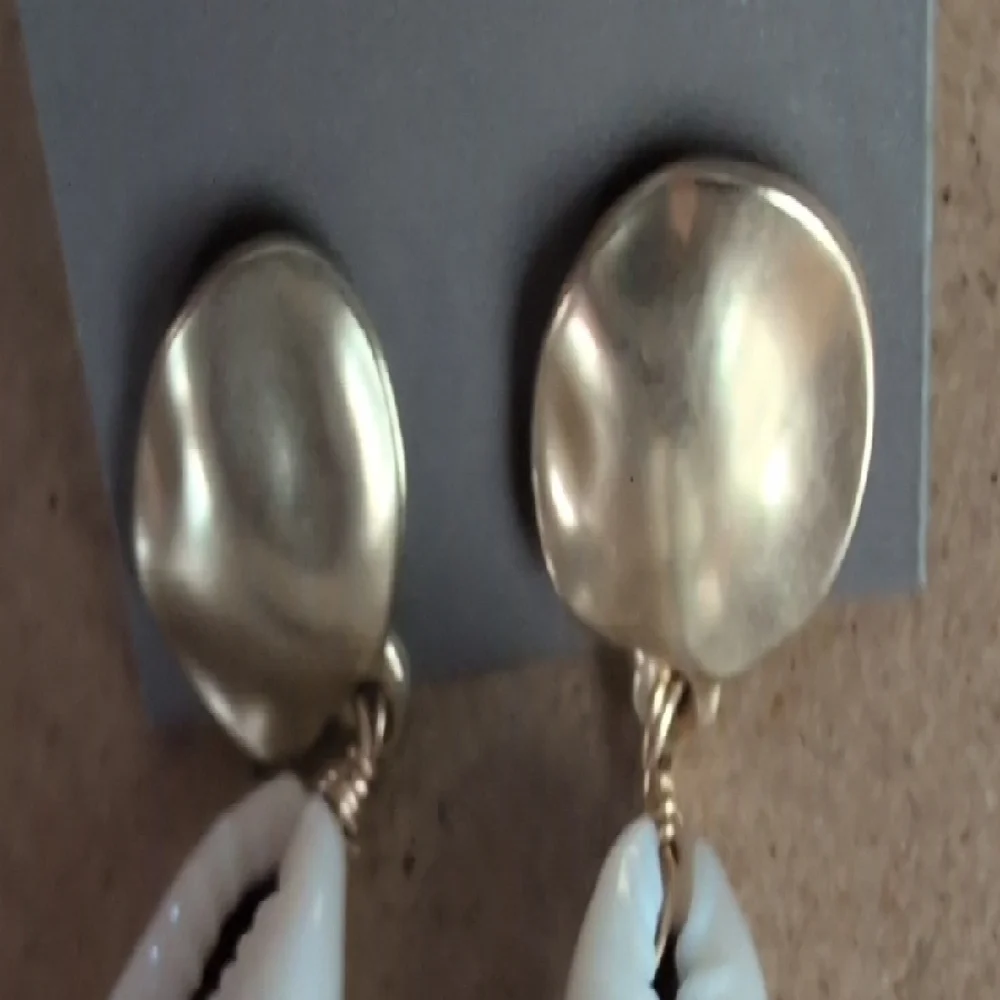 J. Jill Gold and Cream Shell Earrings
